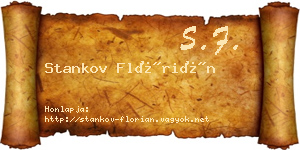 Stankov Flórián névjegykártya